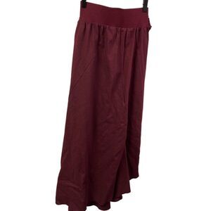 Aakasha Midi Skirt Ties Pull On‎ Linen Blend Boho Womens small new